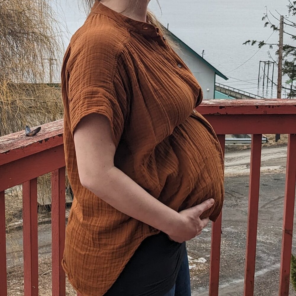 Emme Mama Transitional Linen Maternity Shirt - No longer made!